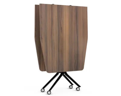 Stół składany na kółkach CARL TABLE 240x100 - orzech/czarny