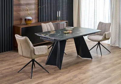 Stół rozkładany ARMANI 165/241x90 - czarny marmur