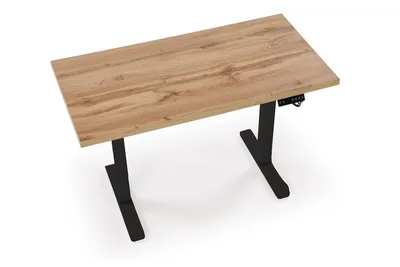 Biurko z funkcją regulacji wysokości B54 - dąb artisan/czarny
