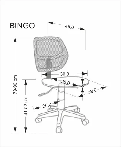 Fotel dziecięcy BINGO - czarny