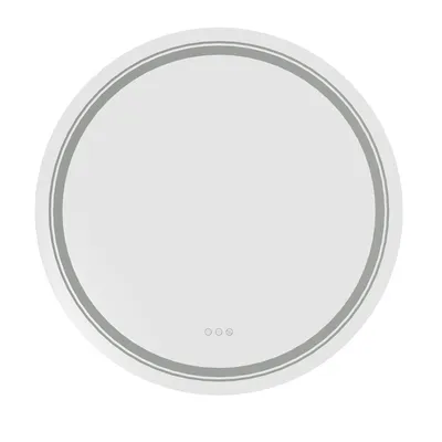 Lustro ścienne łazienkowe DOVER 80 cm - srebrny