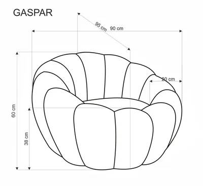 Fotel wypoczynkowy GASPAR 2 - musztardowy