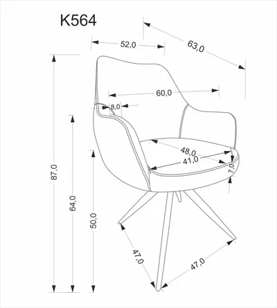 Krzesło obrotowe K564 - beżowy