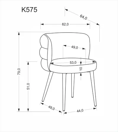 Krzesło K575 - oliwkowy