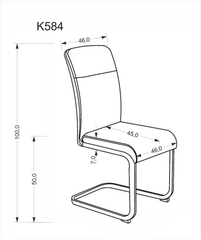 Krzesło K584 - beżowy/kaszmir