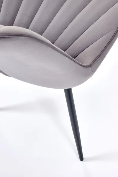 Krzesło welurowe K589 - popielaty