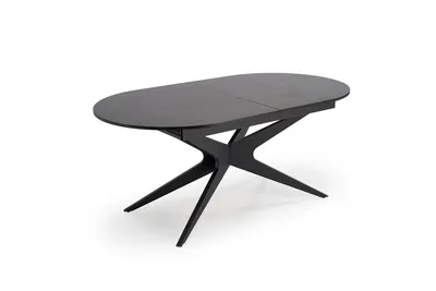 Sół owalny rozkładany SANDRO 180/240x100 - czarny