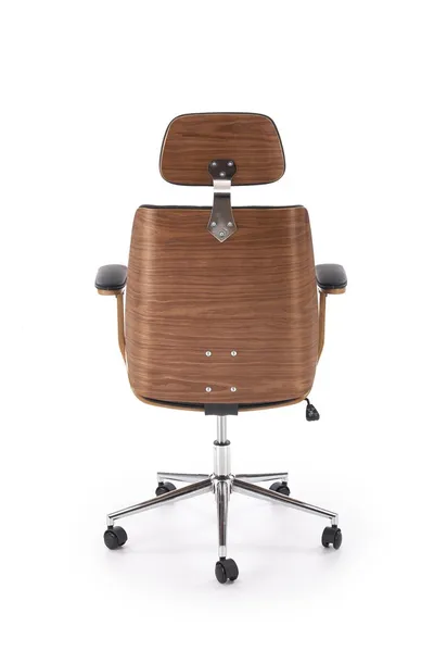 Fotel gabinetowy TIMBER - orzech/czarny