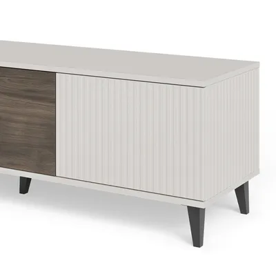 Szafka RTV 3-drzwiowa RANDOM 2 RTV-1 150 cm - kaszmir/orzech
