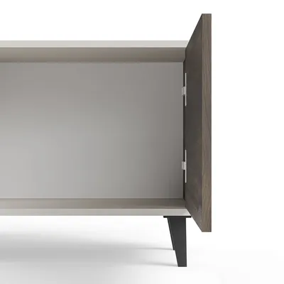 Szafka RTV 3-drzwiowa RANDOM 2 RTV-2 180 cm - kaszmir/orzech