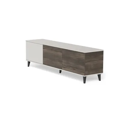 Szafka RTV 3-drzwiowa RANDOM 2 RTV-2 180 cm - kaszmir/orzech