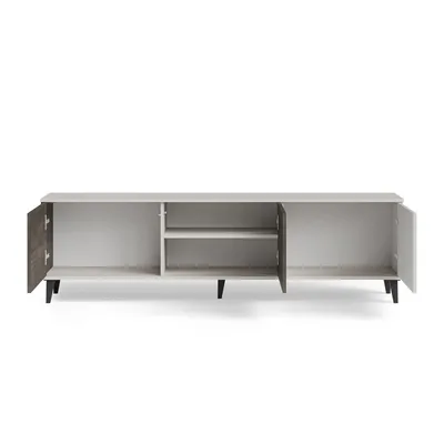 Szafka RTV 3-drzwiowa RANDOM 2 RTV-2 180 cm - kaszmir/orzech