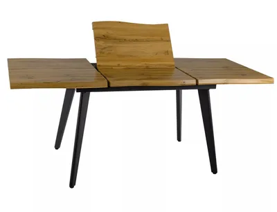 Stół rozkładany FRESNO 120/180x80 - dąb artisan/czarny