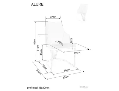 Krzesło tapicerowane welurowe ALURE Velvet - złoty/beżowy Bluvel 28