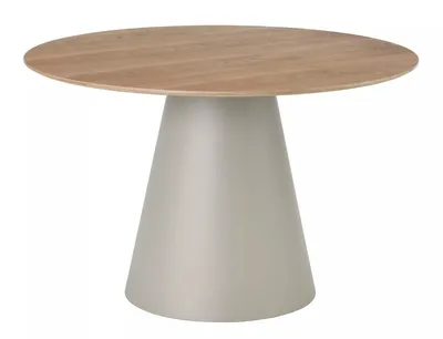 Stół okrągły ANGEL 120 cm - dąb/kaszmir
