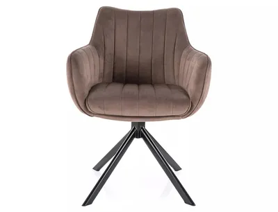 Krzesło obrotowe welurowe AZALIA Velvet - cappuccino Bluvel 38