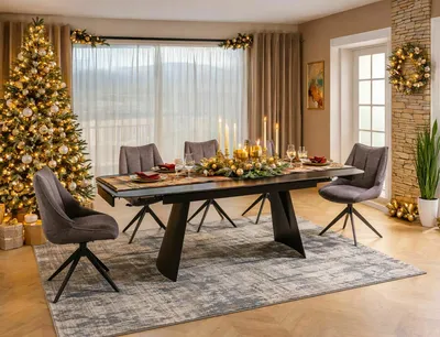 Stół rozkładany BACARDI 160/240x90 - czarny mat