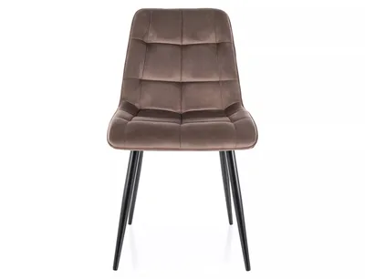 Krzesło welurowe pikowane CHIC Velvet - cappuccino Bluvel 38
