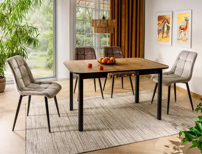 Krzesło welurowe pikowane CHIC Velvet - cappuccino Bluvel 38