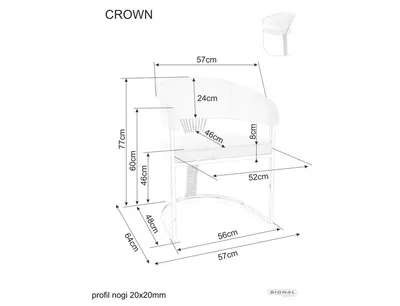 Krzesło tapicerowane welurowe CROWN Velvet - złoty/beżowy Bluvel 28