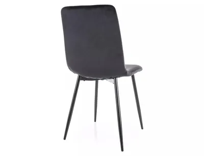 Krzesło tapicerowane welurowe DAREN Velvet - czarny Bluvel 19