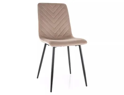 tkanina Bluvel 40 Krzesło tapicerowane welurowe DAREN Velvet - ciemny beżowy Bluvel 40