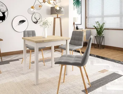 Stół rozkładany FLIP 80/160x80 - dąb cremona torro/kaszmir