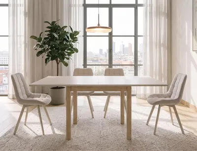 Stół rozkładany FLIP 80/160x80 - kaszmir/dąb cremona torro