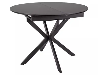 Stół okrągły rozkładany GASTON CERAMIC 100/130x100 - czarny