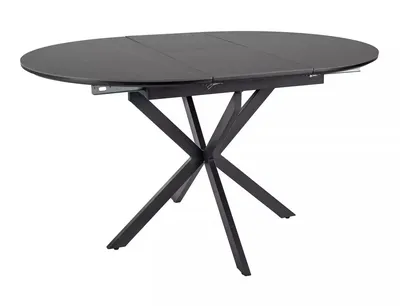 Stół okrągły rozkładany GASTON CERAMIC 100/130x100 - czarny