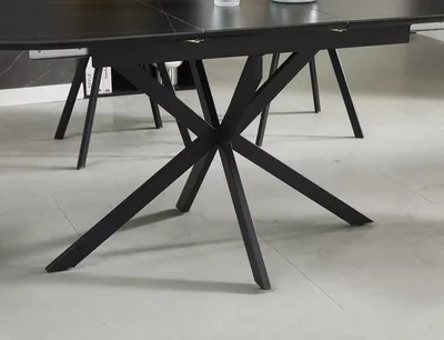 Stół owalny rozkładany GASTON CERAMIC 140/180x80 - czarny