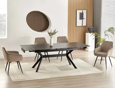Stół rozkładany IMPERIA 160/220x90 - czarny