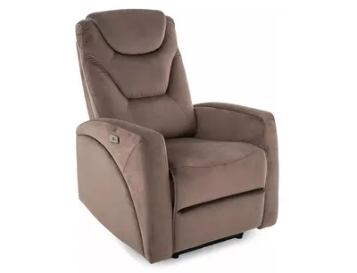 Fotel rozkładany KRONOS Velvet - cappuccino Bluvel 38
