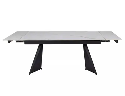 Stół rozkładany LACONI 160/220x90- biały/czarny