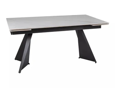 Stół rozkładany LACONI 160/220x90- biały/czarny