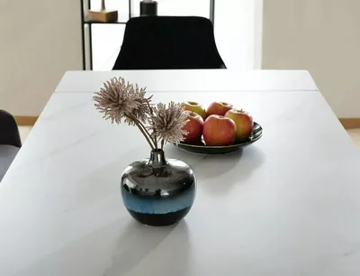 Stół rozkładany LACONI 160/220x90- biały/czarny