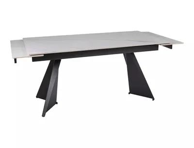 Stół rozkładany LACONI 160/220x90- biały/czarny
