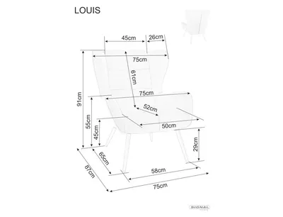 Fotel LOUIS Velvet - beżowy Bluvel 28
