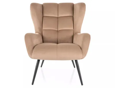 Fotel LOUIS Velvet - beżowy Bluvel 28