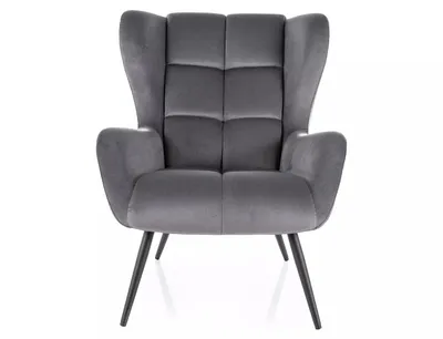 Fotel LOUIS Velvet - szary Bluvel 14