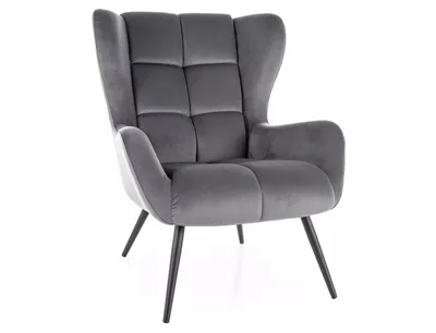 Fotel LOUIS Velvet - szary Bluvel 14