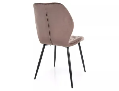 Krzesło tapicerowane welurowe MIKE Velvet - cappuccino Bluvel 38