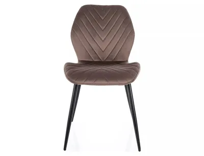Krzesło tapicerowane welurowe MIKE Velvet - cappuccino Bluvel 38