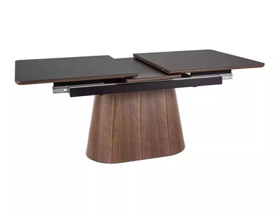 Stół rozkładany MONACO 160/200x90 - czarny mat/orzech