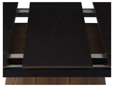 Stół rozkładany MONACO 160/200x90 - czarny mat/orzech