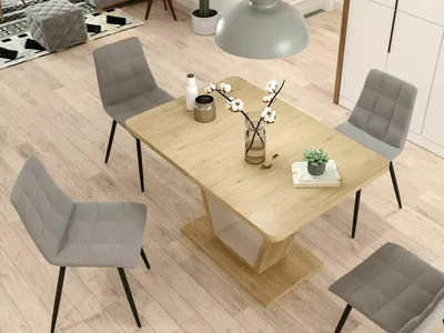 Stół rozkładany NIGEL 120/160x80 - dąb cremona torro/kaszmir