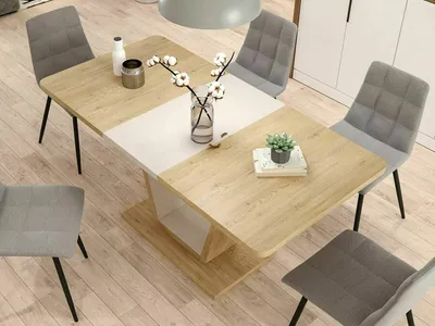 Stół rozkładany NIGEL 120/160x80 - dąb cremona torro/kaszmir