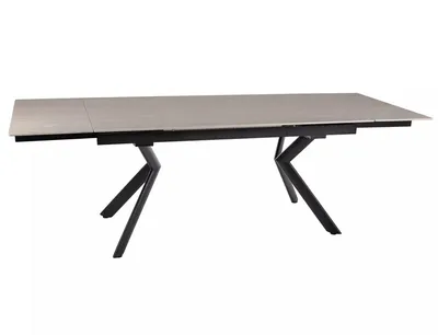 Stół rozkładany NORTON 160/240x90 - beżowy/czarny mat