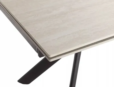 Stół rozkładany NORTON 160/240x90 - beżowy/czarny mat