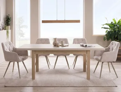 Stół rozkładany PRESTO 140/218x80 - kaszmir/dąb cremona torro